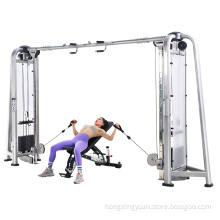Multi station adjustable cable crossover fitness equipment